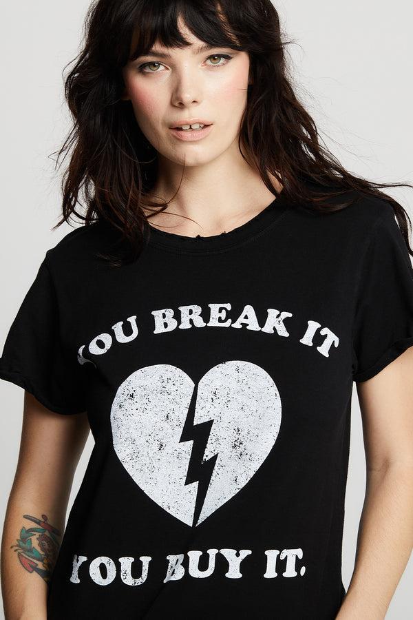 Recycled Karma You Break It You Buy It Heart Tee