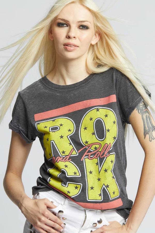 Recycled Karma Rock And Roll Retro-Style Graphic Tee
