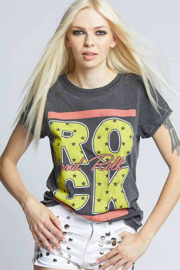 Recycled Karma Rock And Roll Retro-Style Graphic Tee