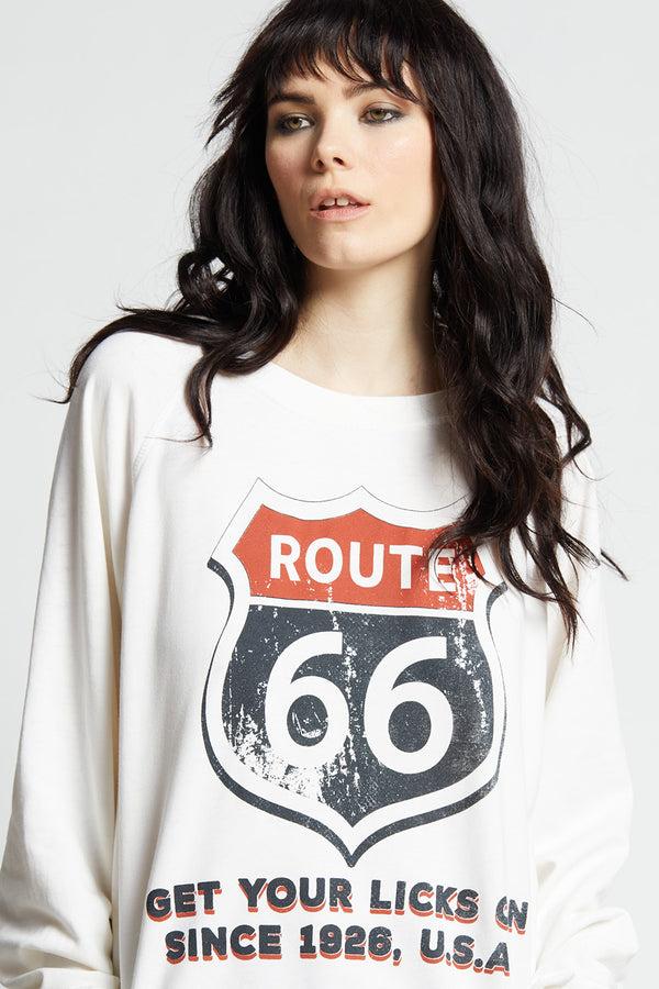 Recycled Karma Route 66 Oversized Vintage Sweatshirt