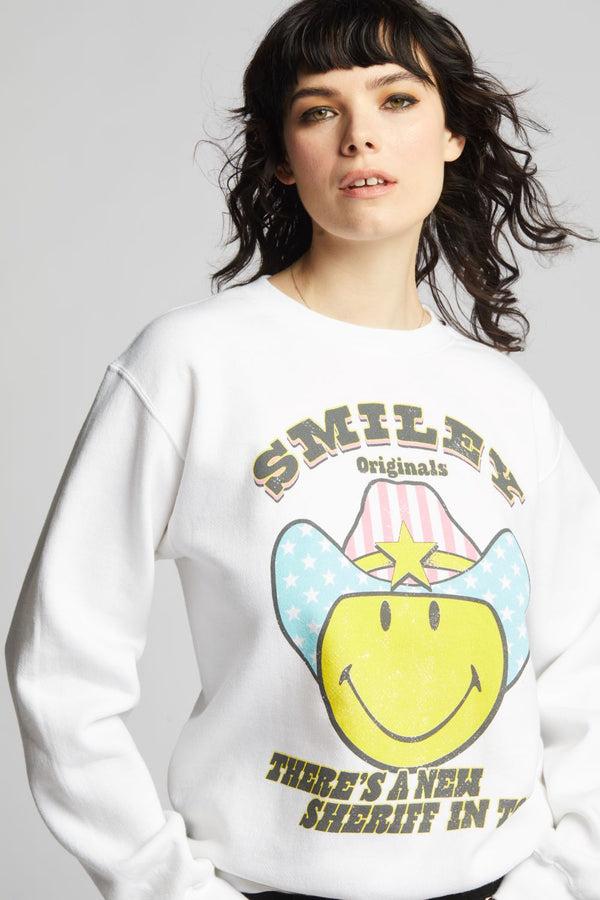 Recycled Karma Smiley New Sheriff In Town Sweatshirt