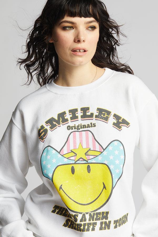 Recycled Karma Smiley New Sheriff In Town Sweatshirt