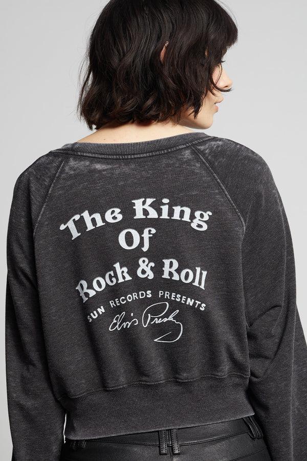 Recycled Karma Sun Records X Elvis Presley Crop Sweatshirt