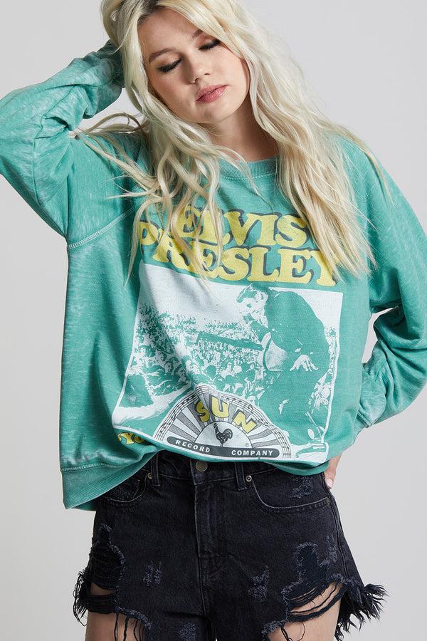Recycled Karma Sun Records X Elvis Presley Oversized Vintage Sweatshirt