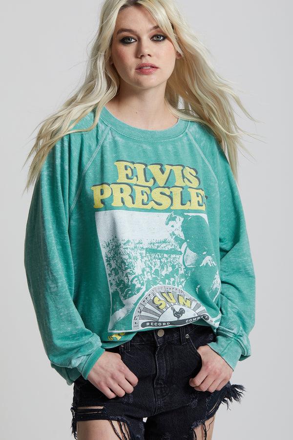 recycled karma Sun Records X Elvis Presley Oversized Vintage Sweatshirt