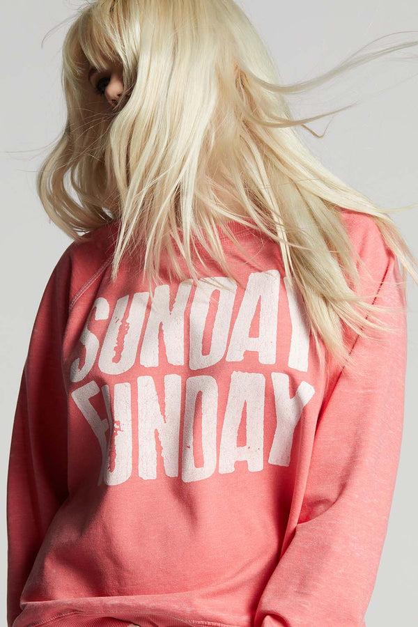 Recycled Karma Sunday Funday Oversized Statement Sweatshirt