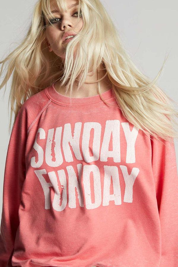 Recycled Karma Sunday Funday Oversized Statement Sweatshirt