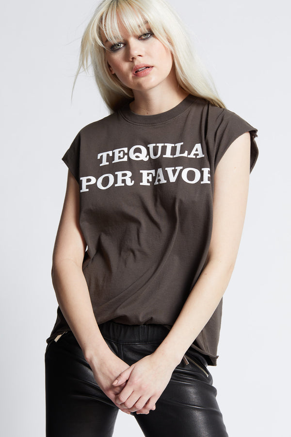 Recycled Karma Tequila Por Favor Cut-Off Sleeve Tee