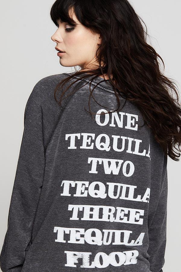 Recycled Karma Tequila Por Favor Oversized Statement Sweatshirt