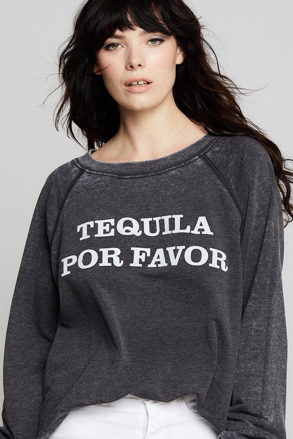 Recycled Karma Tequila Por Favor Oversized Statement Sweatshirt