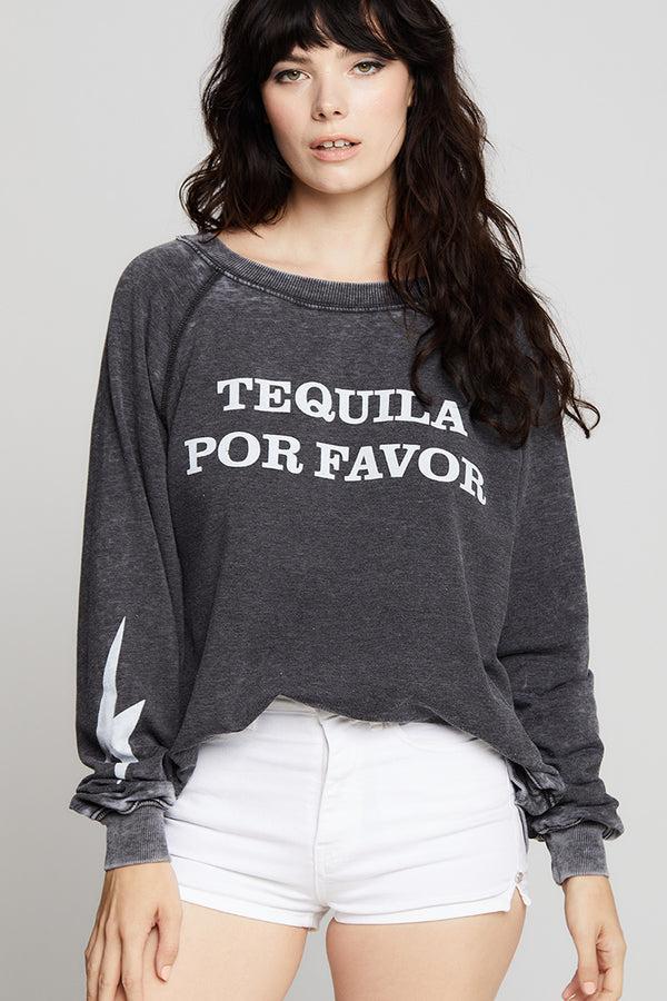 recycled karma Tequila Por Favor Oversized Statement Sweatshirt