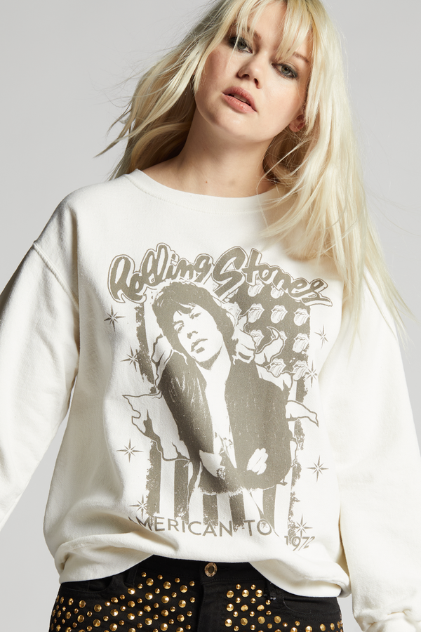 Recycled Karma The Rolling Stones 1972 Tour Vintage Slim Fit Sweatshirt
