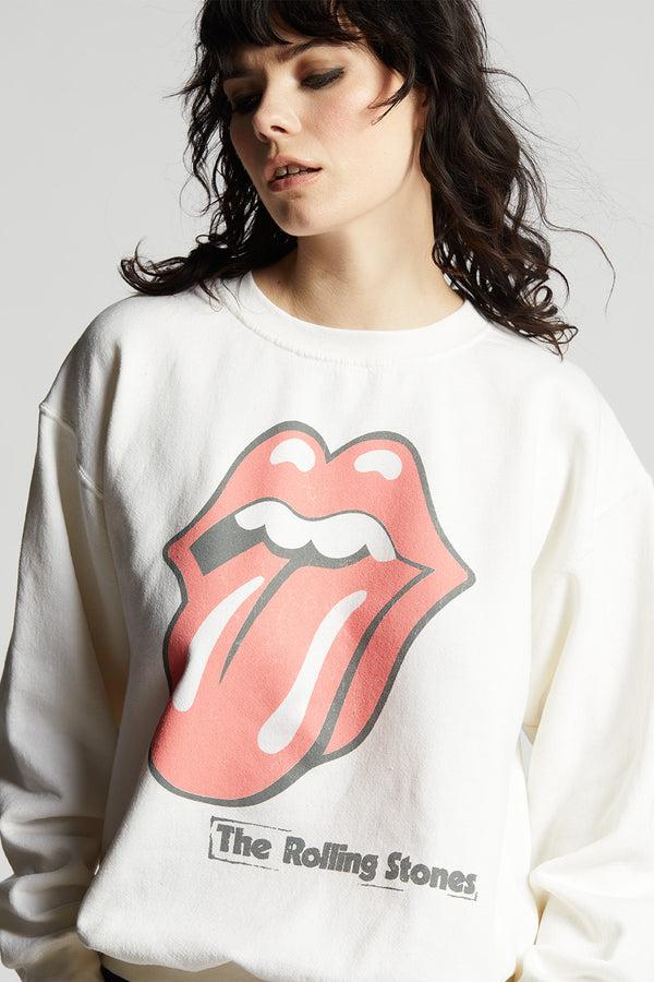 Recycled Karma The Rolling Stones Band Logo Slim Fit Sweatshirt