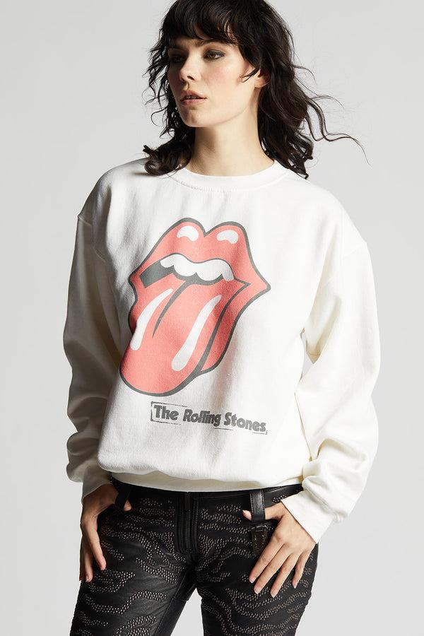 Recycled Karma The Rolling Stones Band Logo Slim Fit Sweatshirt