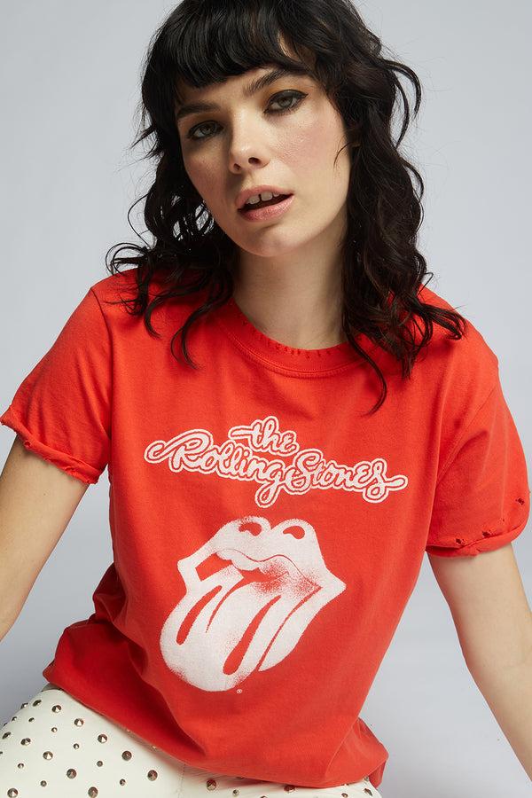 Recycled Karma The Rolling Stones Classic Band Logo Graphic Tee