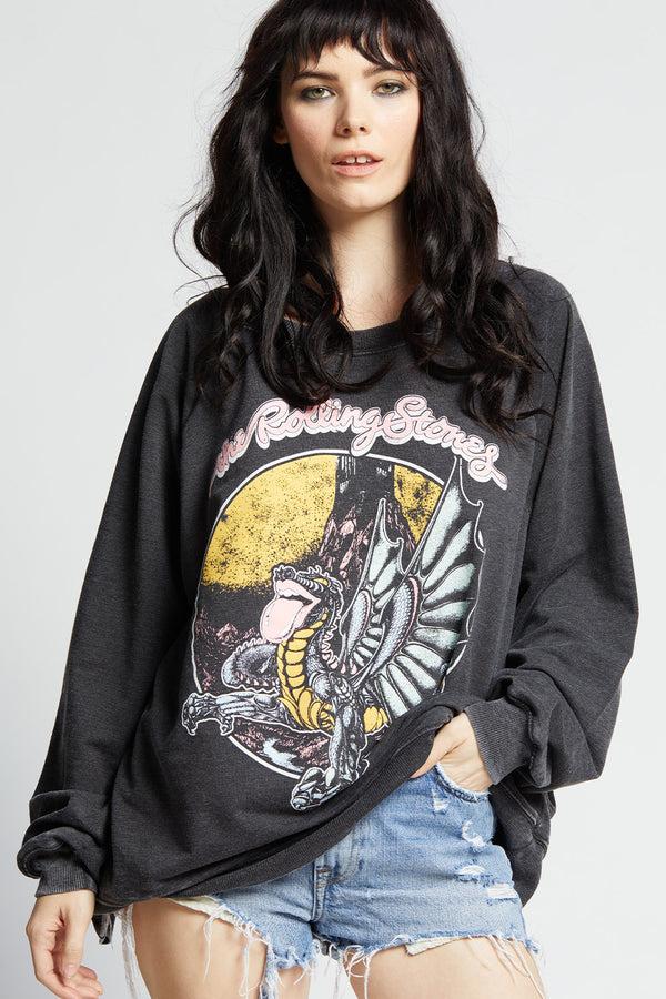 recycled karma The Rolling Stones Dragon Oversized Vintage Concert Sweatshirt