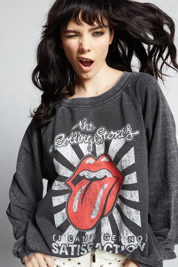 Recycled Karma The Rolling Stones I Can't Get No Satisfaction Oversized Sweatshirt