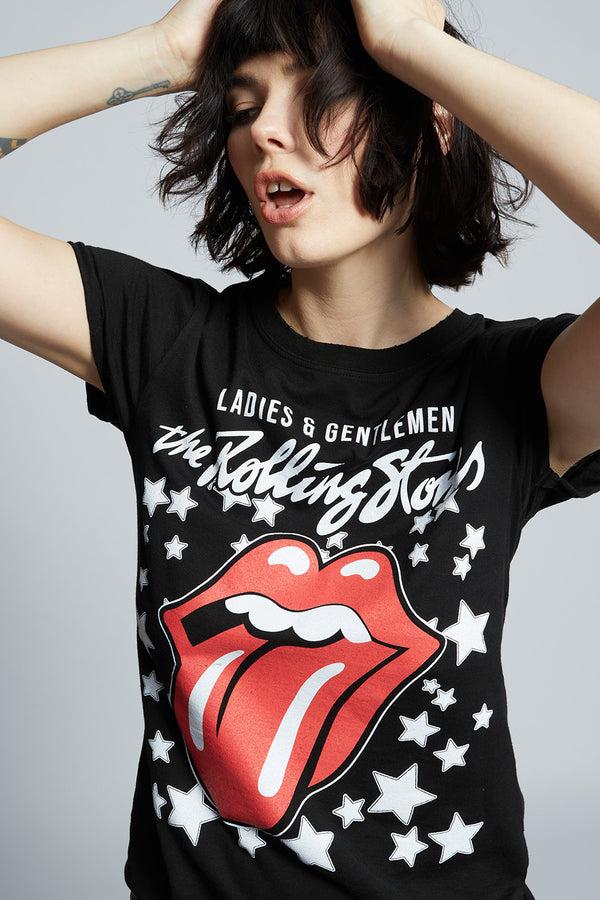 Recycled Karma The Rolling Stones Ladies And Gentlemen Black Graphic Tee