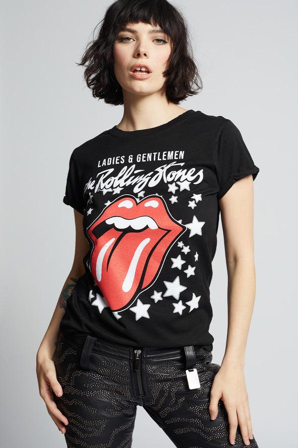 recycled karma The Rolling Stones Ladies and Gentlemen Black Graphic Tee