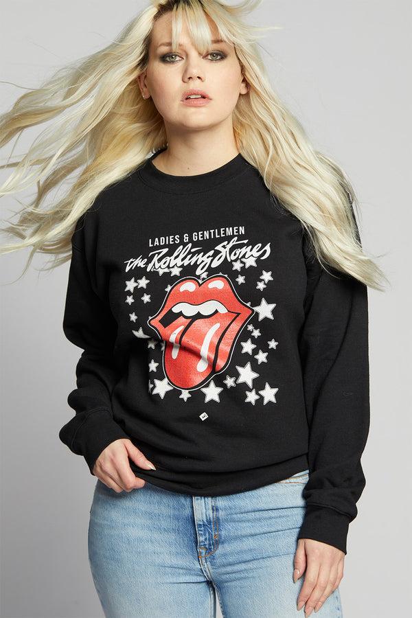 Recycled Karma The Rolling Stones Stars Fitted Sweatshirt
