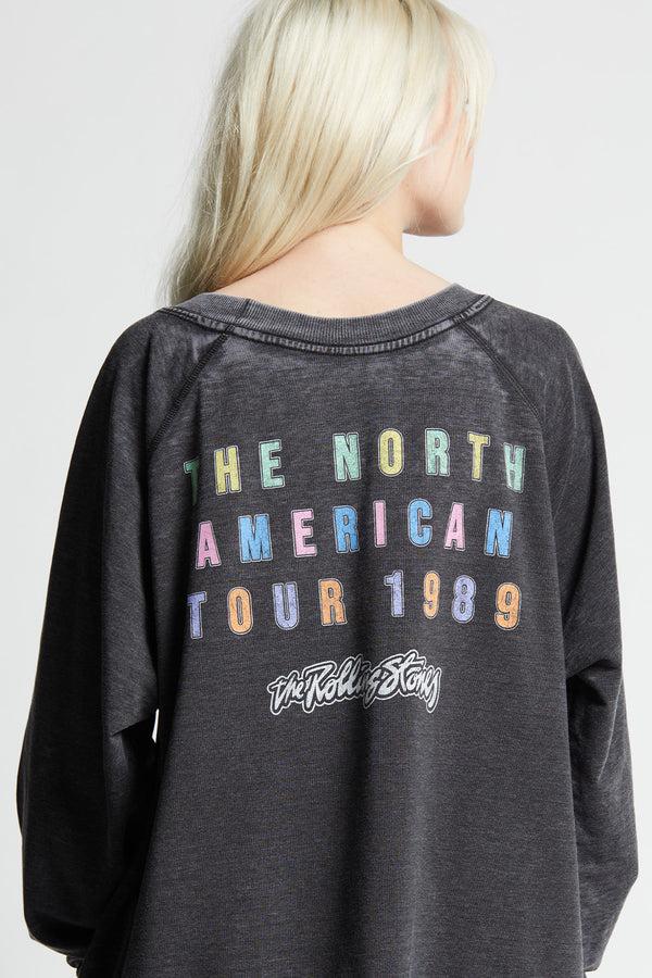 Recycled Karma The Rolling Stones Steel Wheels Tour Oversized Sweatshirt
