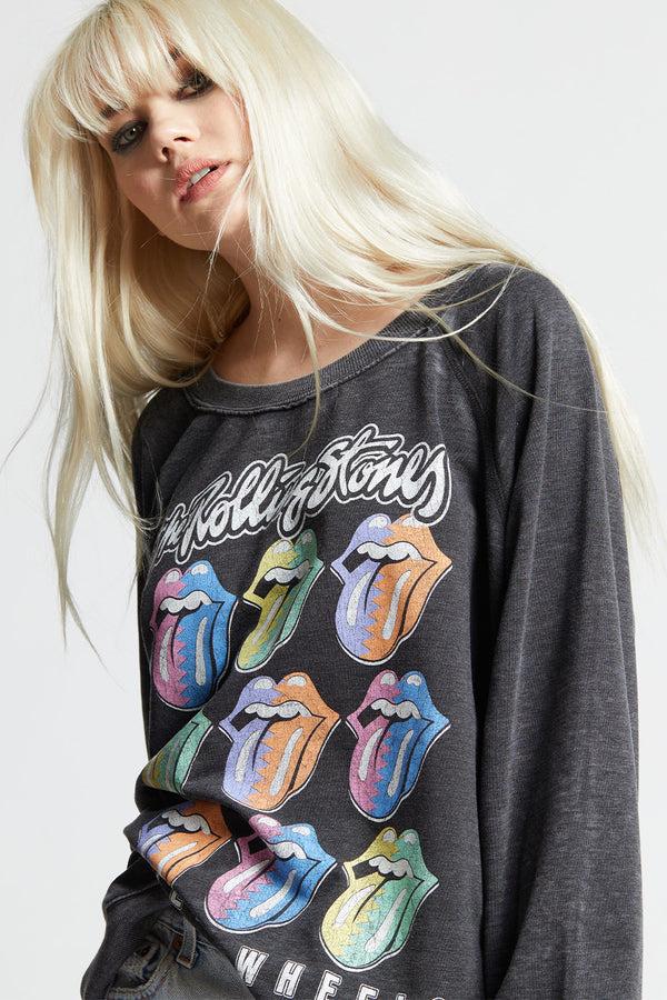 Recycled Karma The Rolling Stones Steel Wheels Tour Oversized Sweatshirt