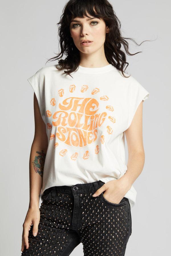 recycled karma The Rolling Stones Vintage Cut Sleeve Band Tee