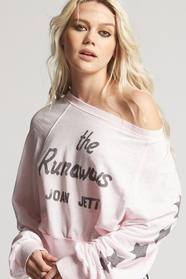 Recycled Karma The Runaways Joan Jett Cropped Sweatshirt