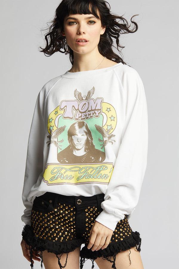 recycled karma Tom Petty Free Fallin Vintage Oversized Sweatshirt