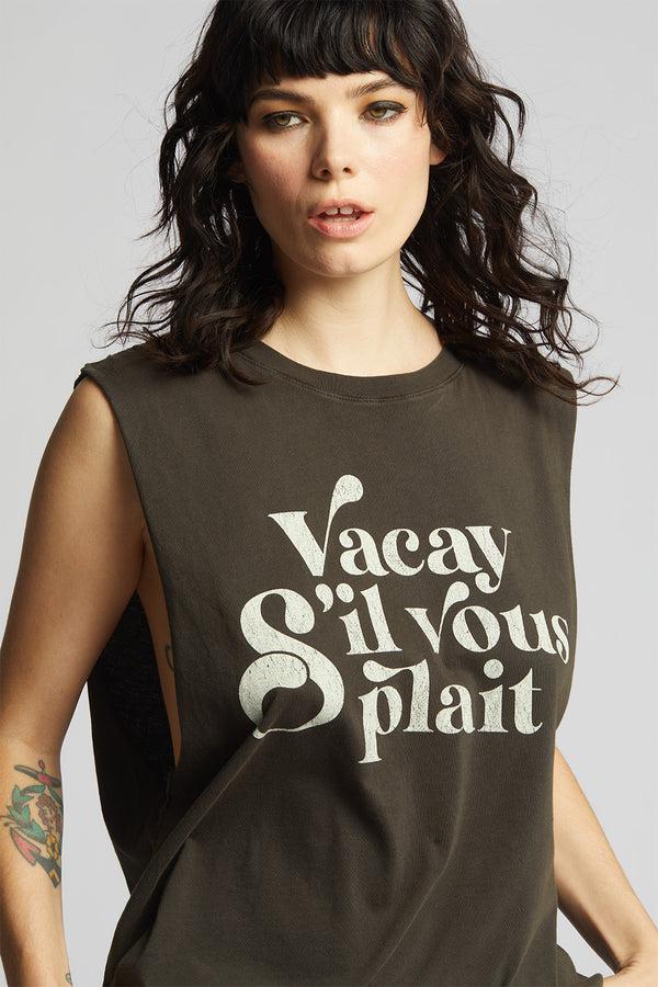 Recycled Karma Vacay S'il Vous Plaît Unisex Muscle Tank Top