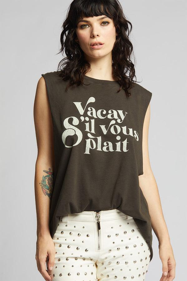 Recycled Karma Vacay S'il Vous Plaît Unisex Muscle Tank Top