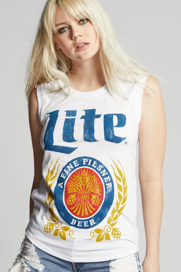 Recycled Karma Vintage-Inspired Miller Lite Muscle Tank