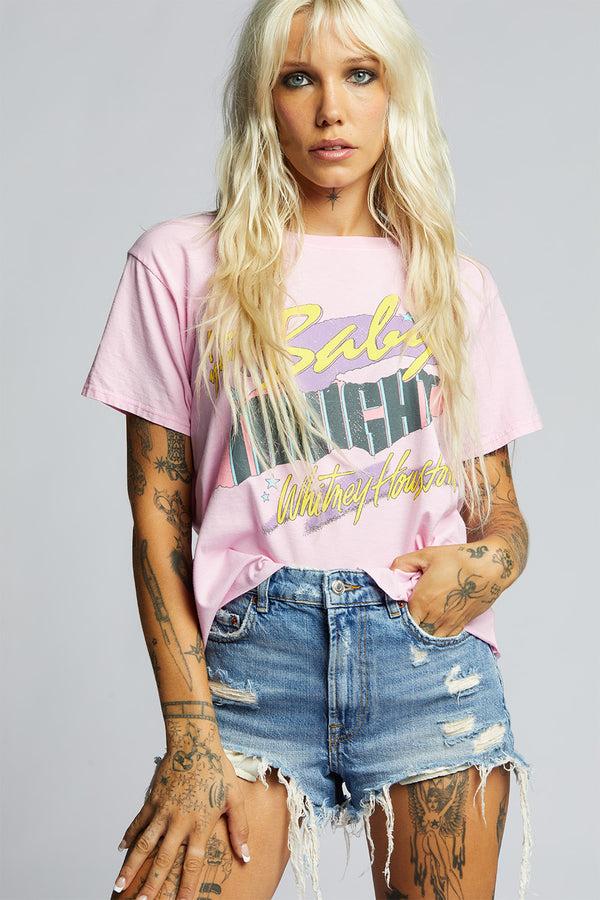 recycled karma Whitney Houston I’m Your Baby Tonight Cropped Tee