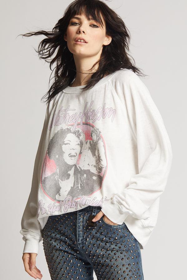 recycled karma Whitney Houston I'm Your Baby Tonight Sweatshirt