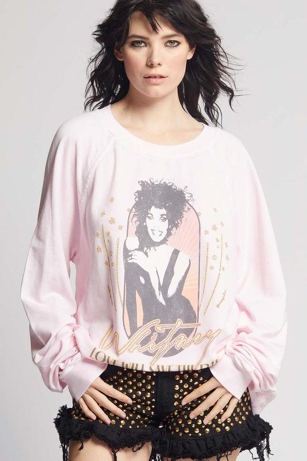 recycled karma Whitney Houston Love Will Save The Day Sweatshirt