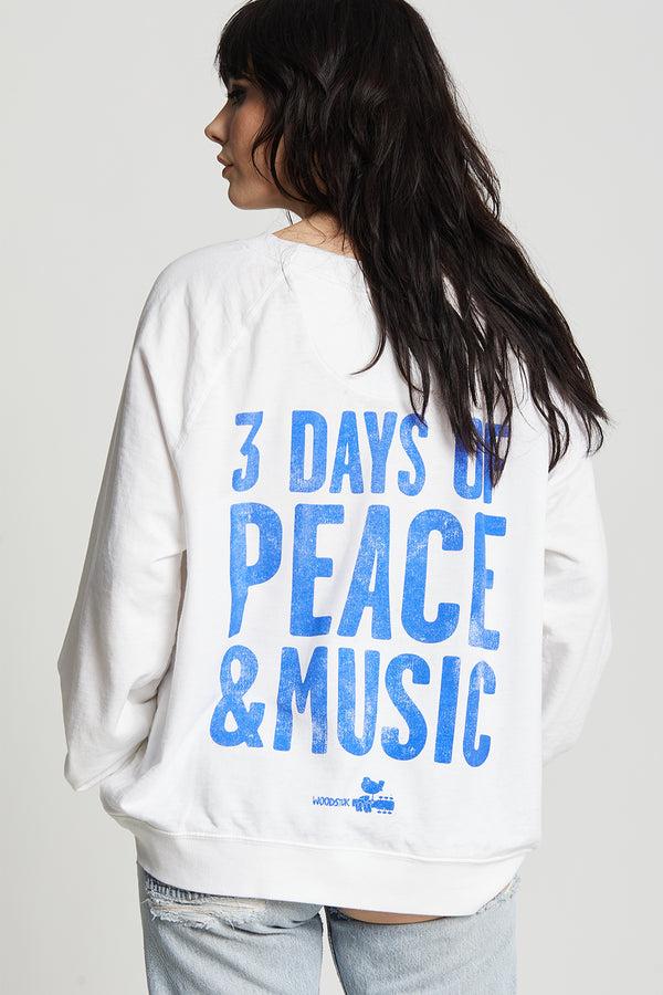 Recycled Karma Woodstock 3 Days Of Peace Oversized Graphic Sweatshirt