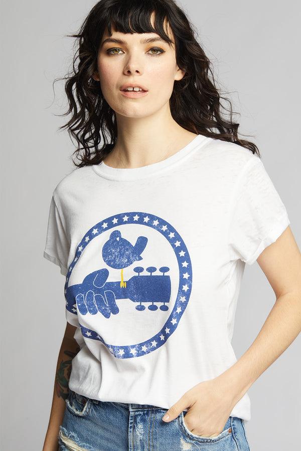 Recycled Karma Woodstock 3 Days Of Peace White Vintage Tee