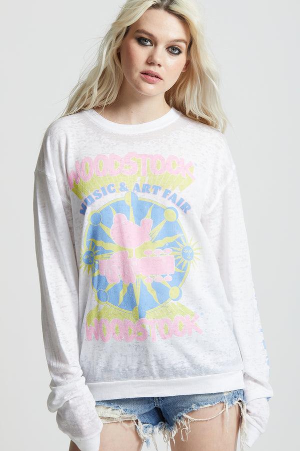 Recycled Karma Woodstock Music & Art Fair Fitted Sweatshirt