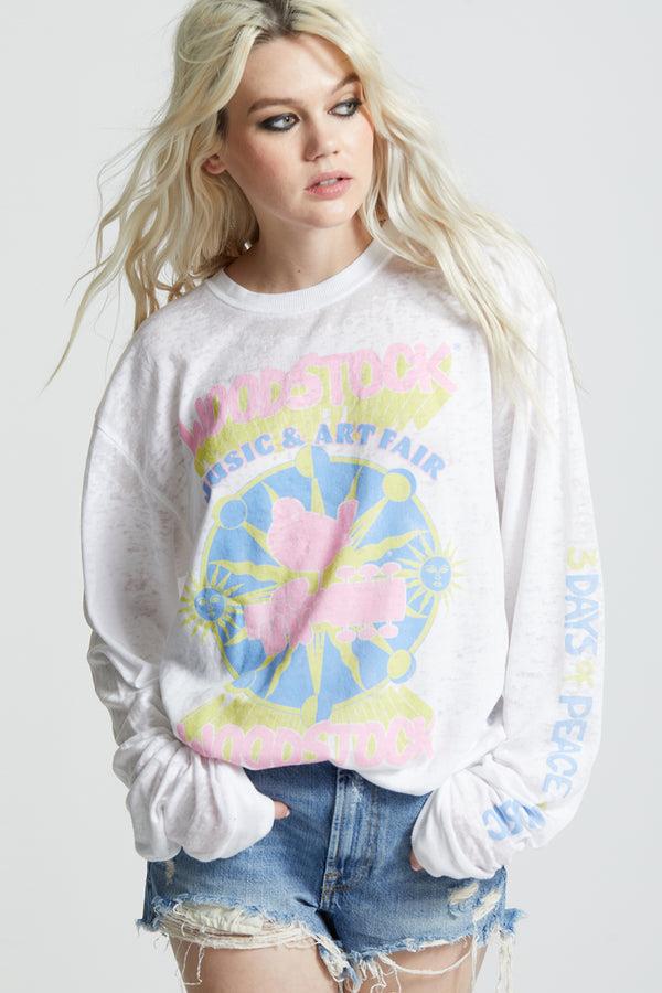 recycled karma Woodstock Music & Art Fair Fitted Sweatshirt