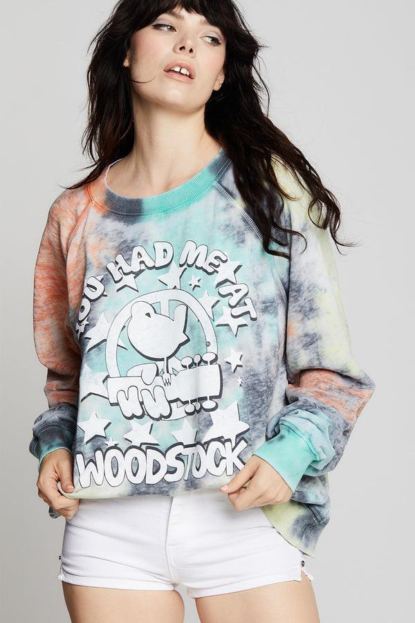 Recycled Karma Woodstock Oversized Fall Tie Dye Sweatshirt