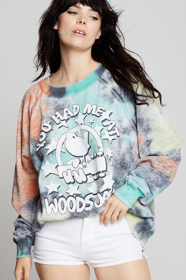 Recycled Karma Woodstock Oversized Fall Tie Dye Sweatshirt