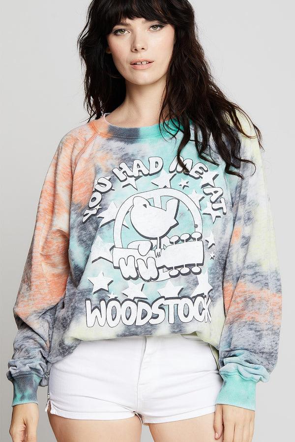 recycled karma Woodstock Oversized Fall Tie Dye Sweatshirt
