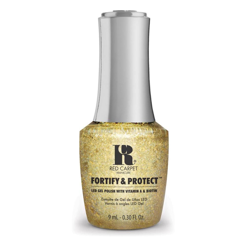 red carpet manicure Fortify & Protect Glittering Like A Star LED Nail Gel Color 0.3 fl oz