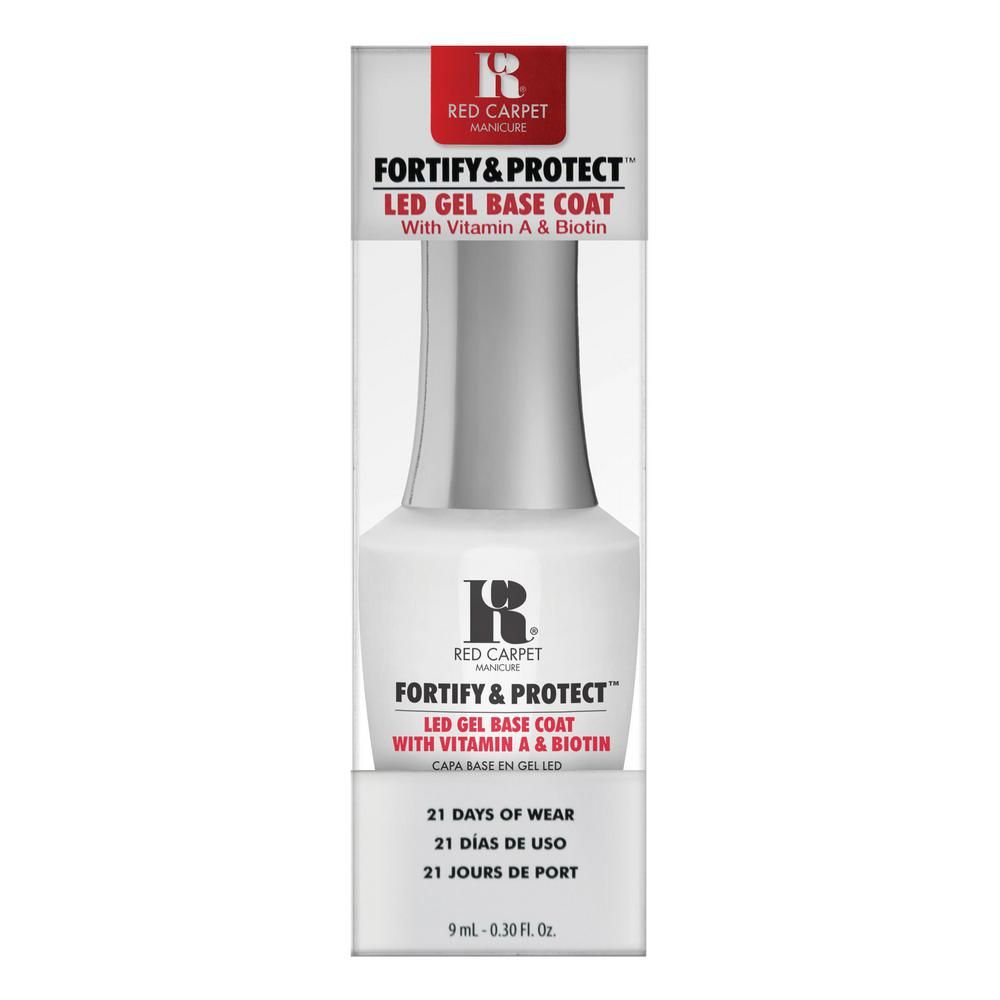 Red Carpet Manicure Fortify & Protect LED Gel Base Coat With Vitamin A & Biotin