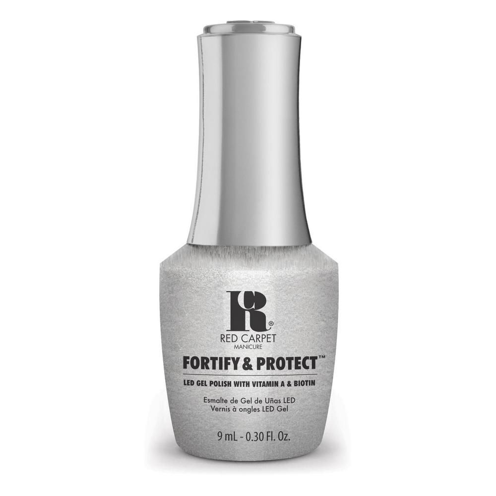 red carpet manicure Fortify & Protect Silver Screen Starlet LED Nail Gel Color 0.3 fl oz