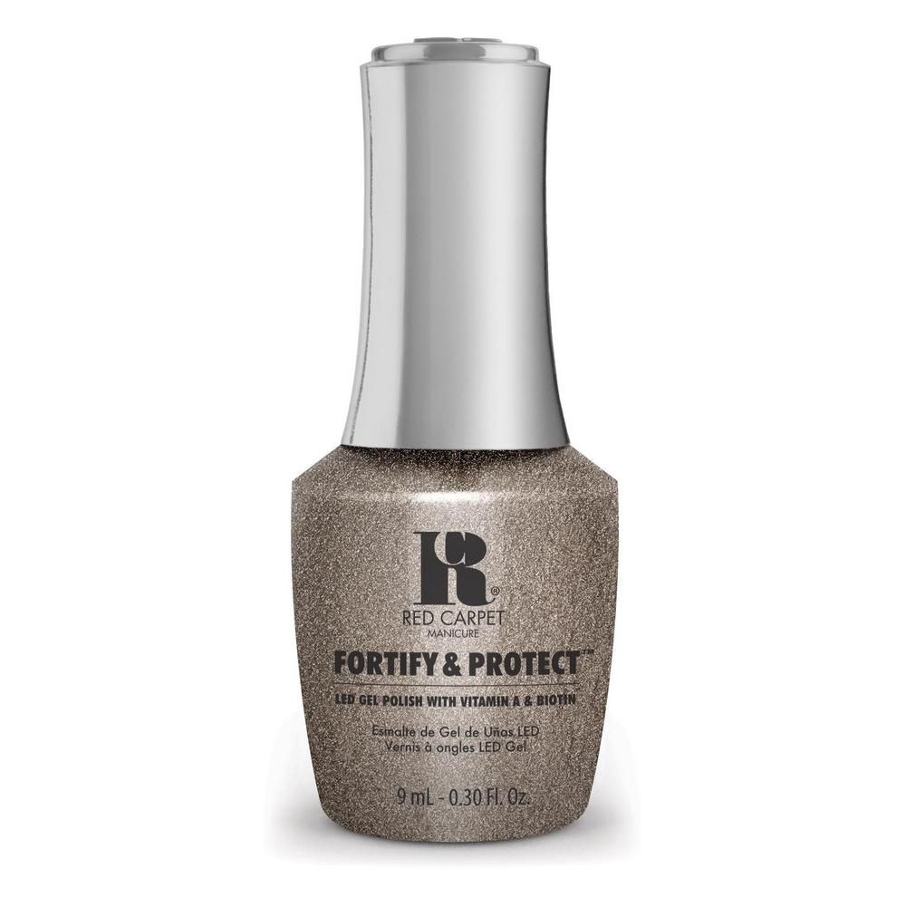red carpet manicure Fortify & Protect Silver Upswing LED Nail Gel Color 0.3 fl oz