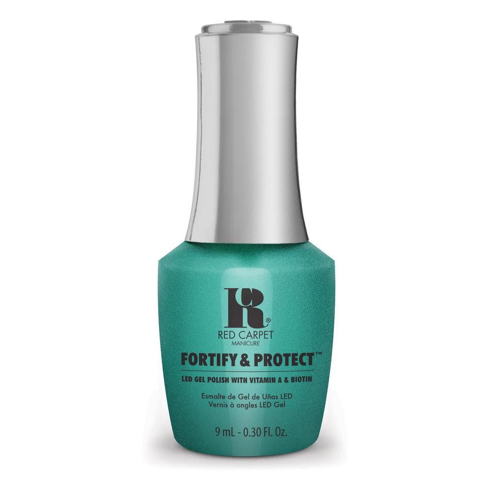 red carpet manicure Fortify & Protect Teal We Meet Again LED Nail Gel Color 0.3 fl oz