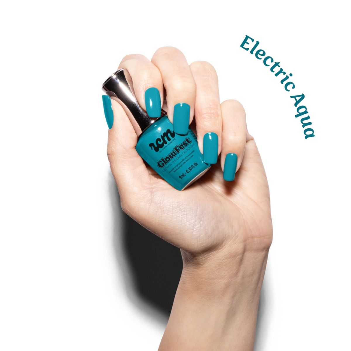 Red Carpet Manicure Glow Fest Electric Aqua LED Nail Gel Color 0.3 Fl Oz