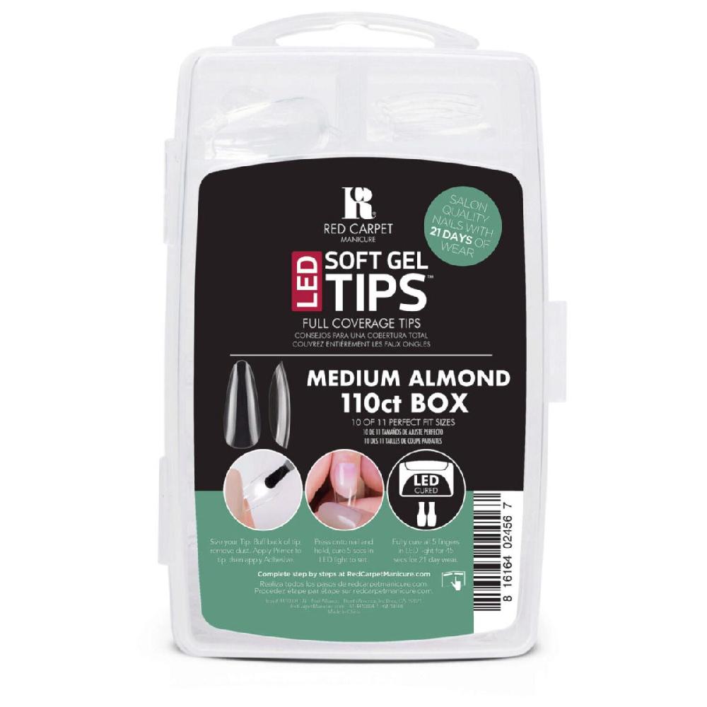 red carpet manicure LED SOFT GEL TIPS - MEDIUM ALMOND