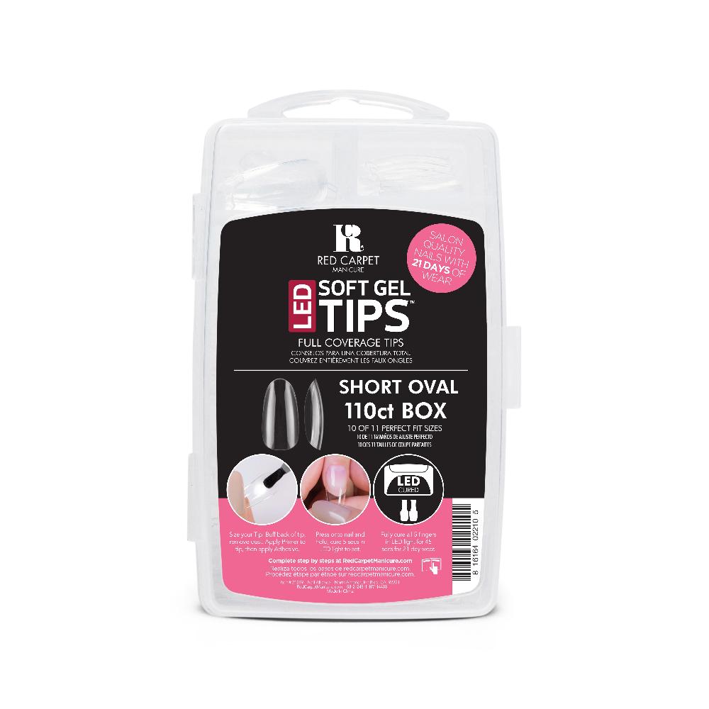 red carpet manicure LED SOFT GEL TIPS - SHORT OVAL